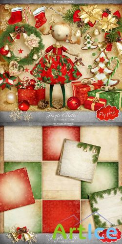 Scrap Set - Jingle Bells PNG and JPG Files