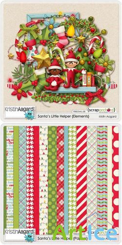 Scrap Set - Santas Little Helper PNG and JPG Files