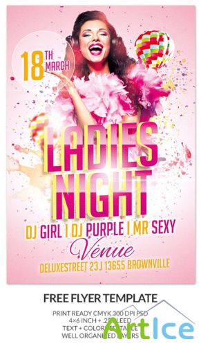 Ladies Night Party Flyer/Poster PSD Template