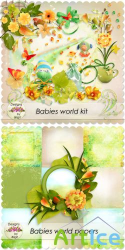 Scrap Set - Babies World PNG and JPG Files