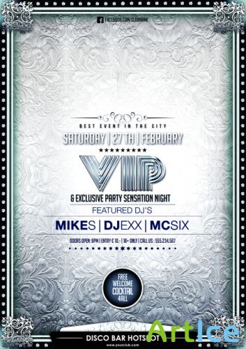 Vip Exlusive Party Sensation Flyer Template