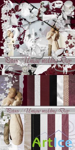 Scrap Set - Unique Wedding Day PNG and JPG Files