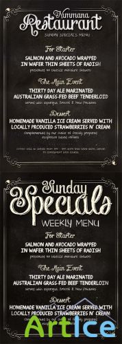 Chalk Menu Flyer Template