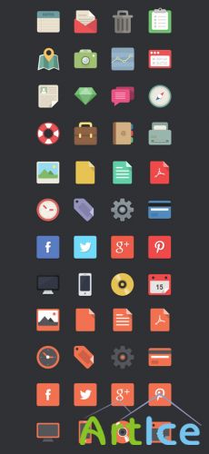 48 Vector Flat Designer Icons