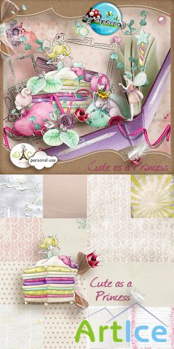 Scrap Set - Cute as a Princess PNG and JPG Files