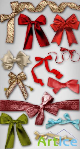 Christmas Bows PNG Files