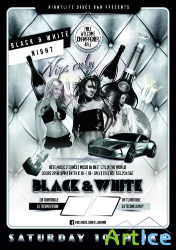 Black and White Flyer Template