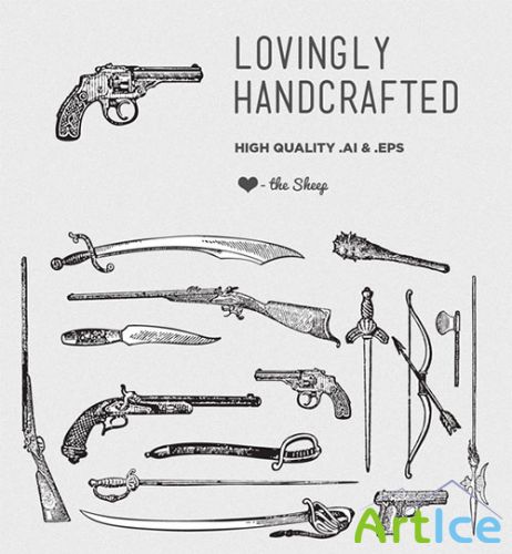 Weapons Vector Illustrations Pack