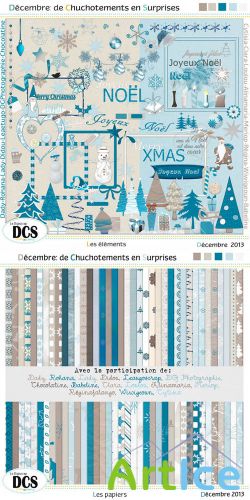 Scrap Set - Decembre de Chuchotements en Surprises PNG and JPG Files