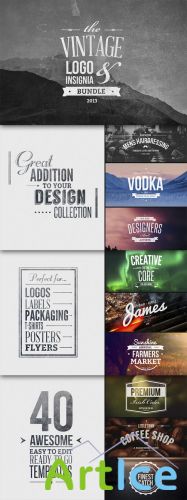 Creativemarket - (SALE)Vintage Logo & Insignia Bundle