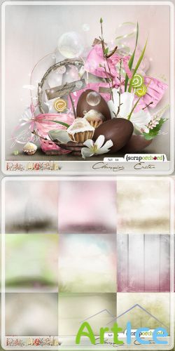 Scrap Set - Charming Easter PNG and JPG Files