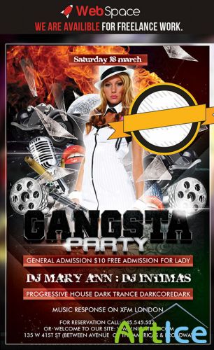 Gangsta Party Flyer/Poster PSD Template