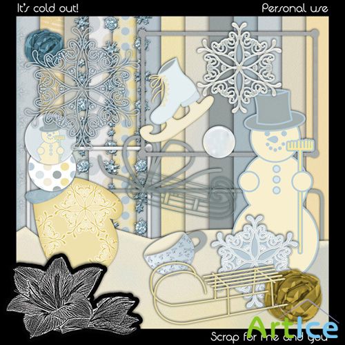 Scrap Set - It's Cold Out! PNG and JPG Files