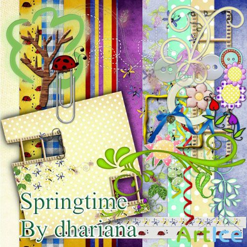 Scrap - Springtime Kit PNG and JPG Files