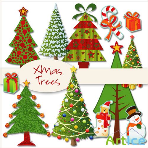 Xmas Trees PNG