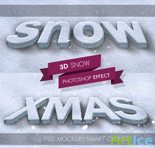 3D Snow Photoshop Style