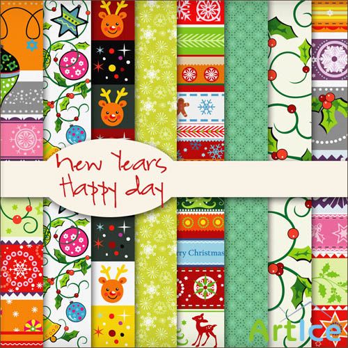 New Years Happy Day Textures JPG Files