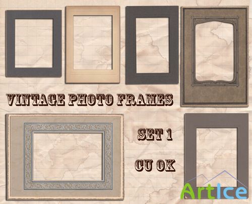 Vintage Photo Frames Set 1