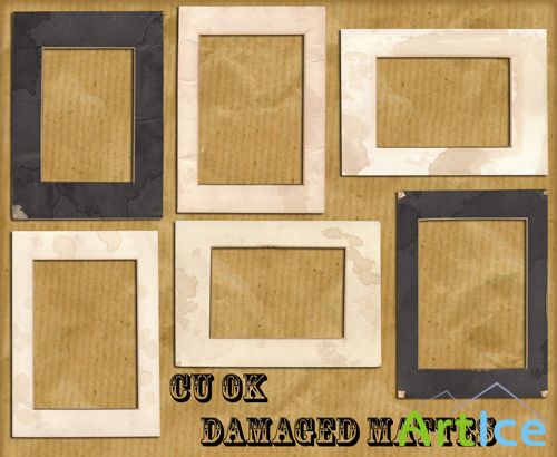 Damaged Mattes PNG Files