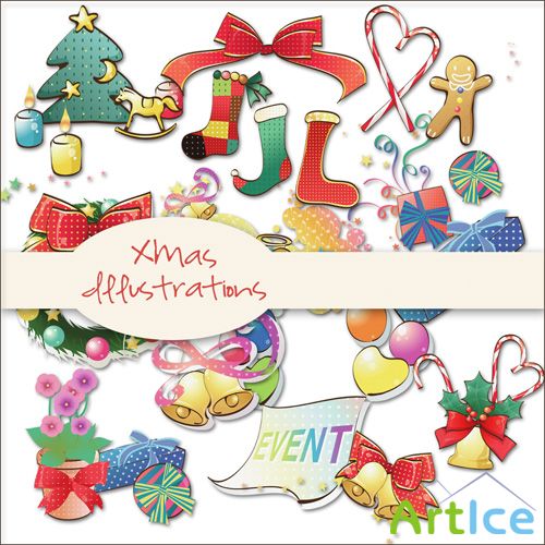 Xmas Illustrations PNG Files