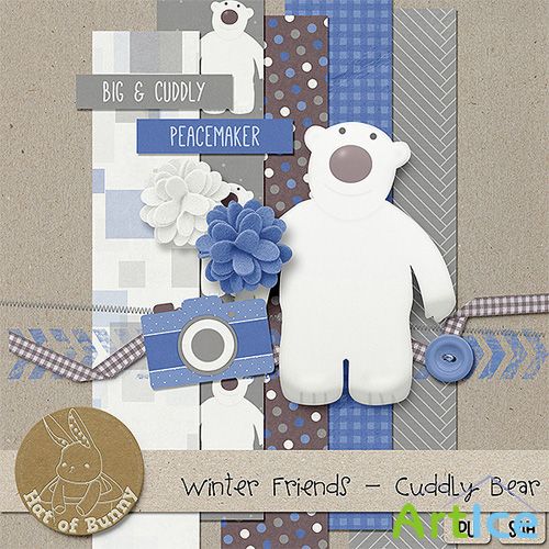 Scrap - Cuddly Bear PNG and JPG Files