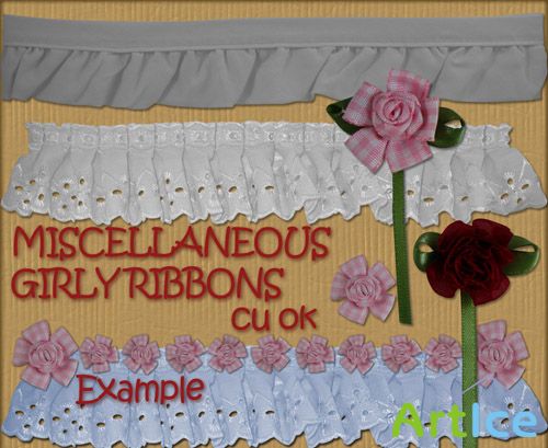 Miscellandeous Girly Ribbons PNG Files