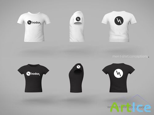 Men and Women T-Shirt Mock-Up Templates PSD