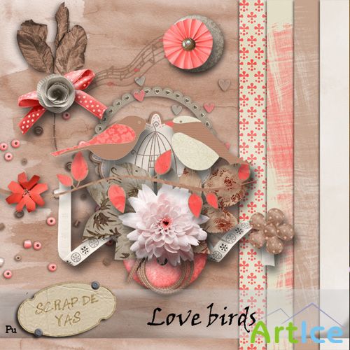 Scrap - Love Birds PNG and JPG Files