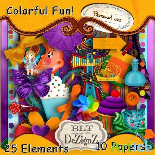 Colorful Fun PNG and JPG Files