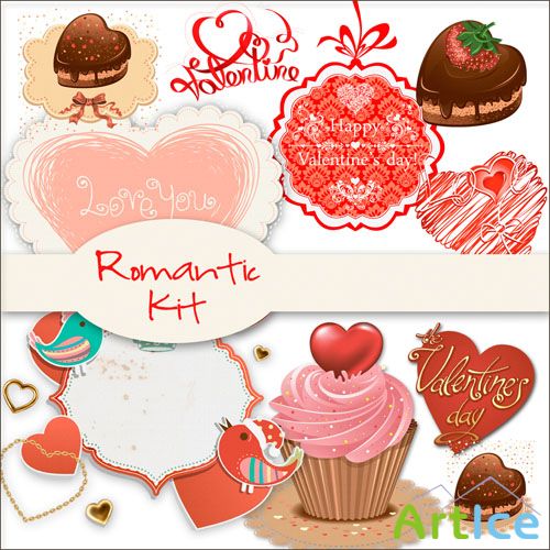 Romantic Kit PNG Files