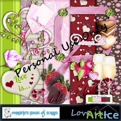 Scrap Set - Love is PNG and JPG Files