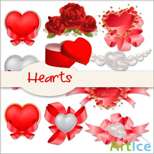 Hearts Set PNG Files