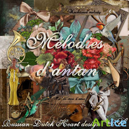 Scrap - Melodies D'antan PNG and JPG Files