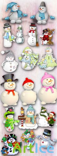 Funny Snowmen PNG Files