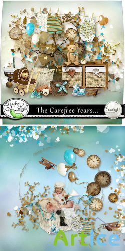 Scrap Set - The Carefree Years... PNG and JPG Files