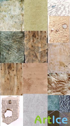 Wrinkled Burnt Paper and Cardboard (set of Textures) JPG Files