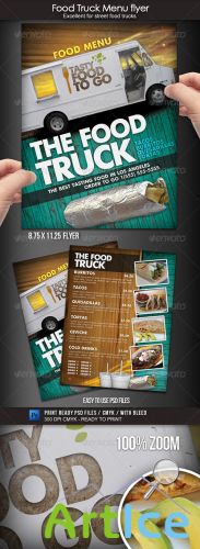 GraphicRiver - Food Truck Menu Flyer 1700119