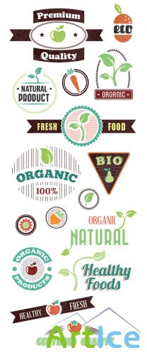 Logos Organic Vector Set