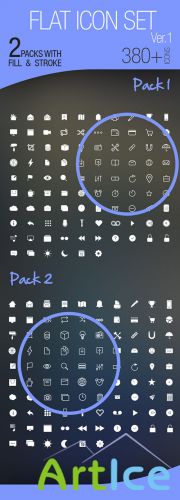 380 Flat Design Icons Set REUPLOAD