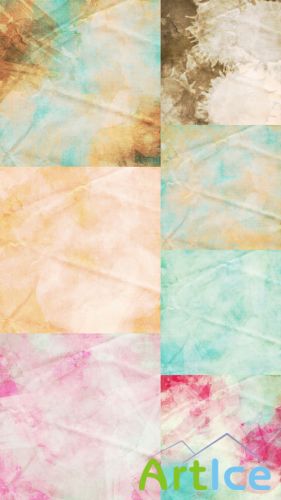 Colored Spots on Old Paper Texture Set JPG Files