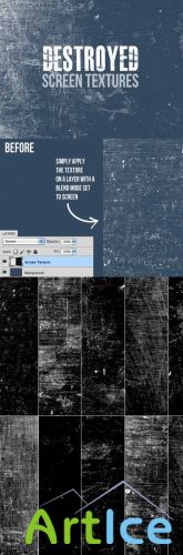 Destroyed Screen Texture Pack JPG Files