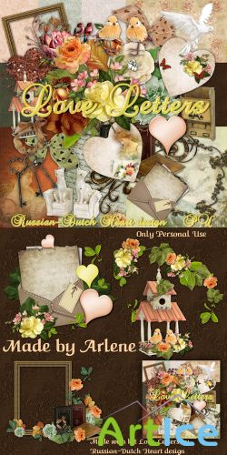 Scrap Set - Love Letters PNG and JPG Files