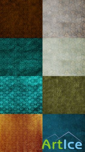 Colored Vintage Texture with Ornament