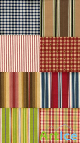 Collection of Striped and Checkered Fabric Texture