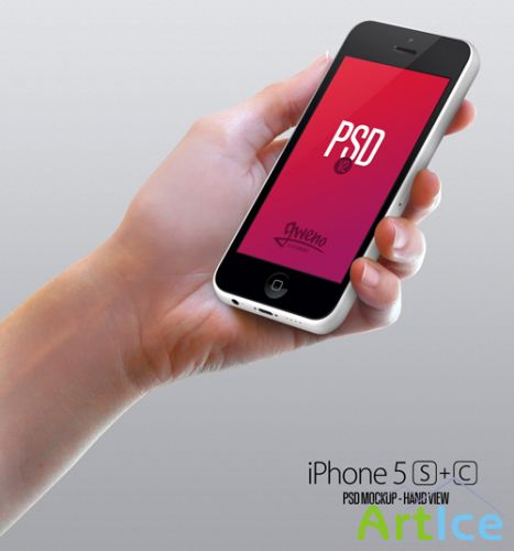 iPhone Mockup Hand V2 PSD