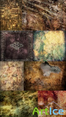 Flowers on the Wall Collection of Grungy Textures JPG Files