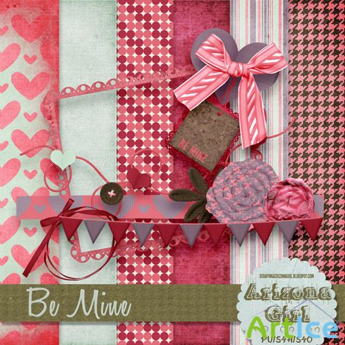 Scrap Set - Be Mine PNG and JPG Files