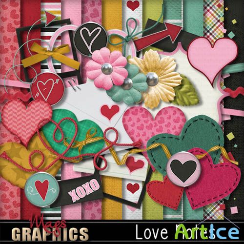 Scrap - Love Notes Kit PNG and JPG Files