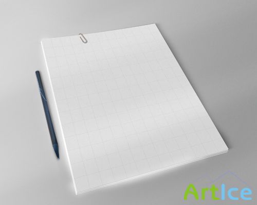 A4 Paper Mock up Template PSD