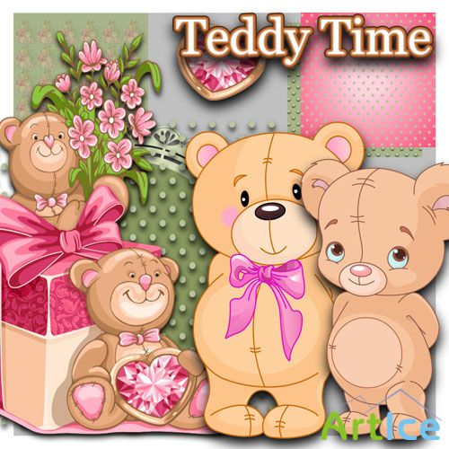 Scrap - Teddy Time PNG and JPG Files